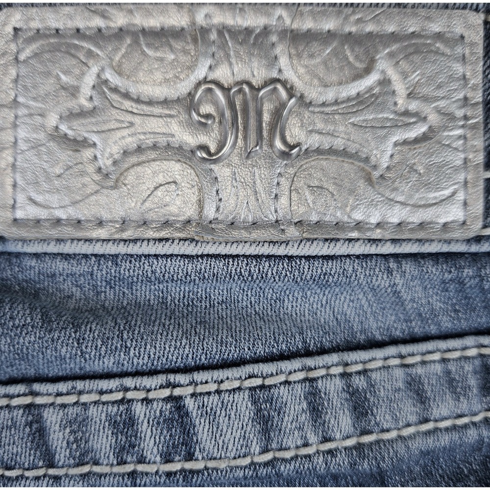 Miss Me Signature Boot Jean 28 Bootcut Angel Wing Pockets Stretchy Inseam 31.5" - Picture 5 of 14